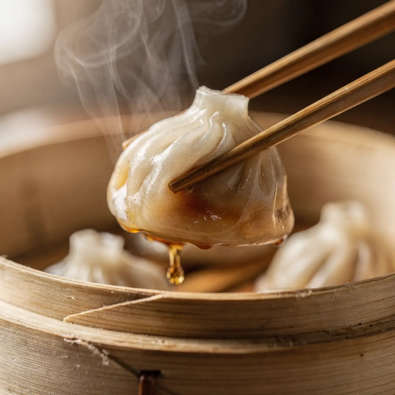Lifting a soup dumpling